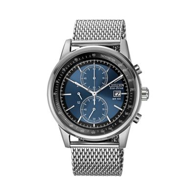 Men's mesh chronograph silver watch ca0331-56l